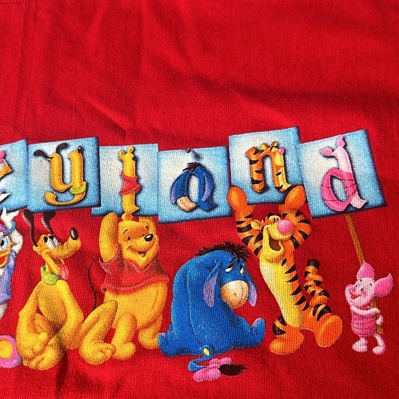 Vintage 90s Disney Disneyland Red Youth Kids Tee t-shirt size Medium NWOT - Picture 11 of 12